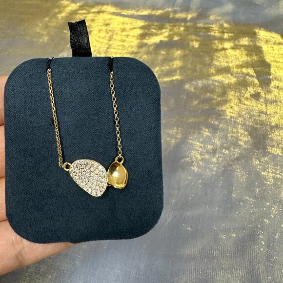 APM Monaco Galet Gold Necklace - Picture 2 of 4